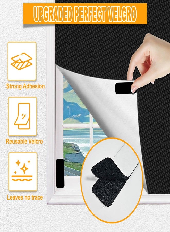 DGDUBRB Blackout Curtains for Window Cover, Portable Blackout Curtains Shades for Bedroom, Room Darkening Shades, Black Out Window Cover Film No Drill DIY Cuttable, for Skylight Shade, Media Room, 79x57 Inch - Image 3